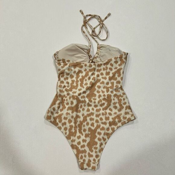 Aerie AnimalโPrint One-Piece Swimsuit | Cutout | Size M - Picture 2 of 4
